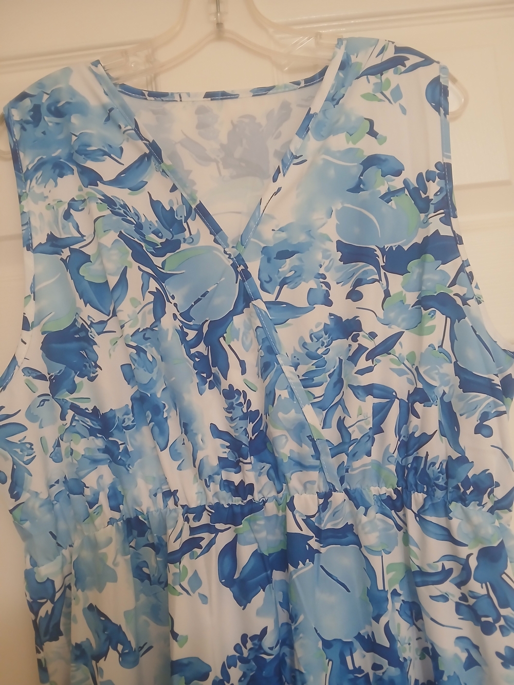 Amazon Essentials Blue and White Floral Maxi Dress - Picture 3 of 3